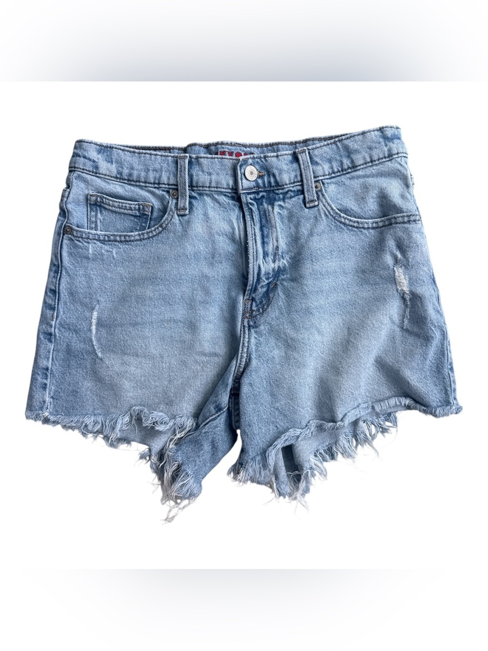 Lucky Brand Light Wash Denim Frayed Hem Women's Shorts